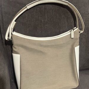 Gucci tan and white bag